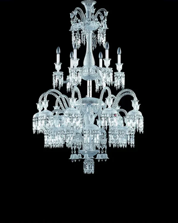 Cristal Crystal Chandelier, 41" in polished chrome