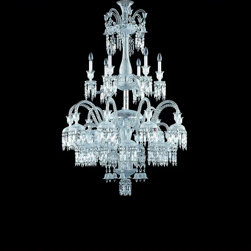Cristal Crystal Chandelier, 41" in polished chrome