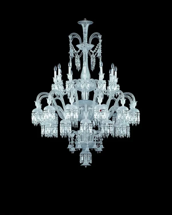 Cristal Crystal Chandelier, 50" in polished chrome