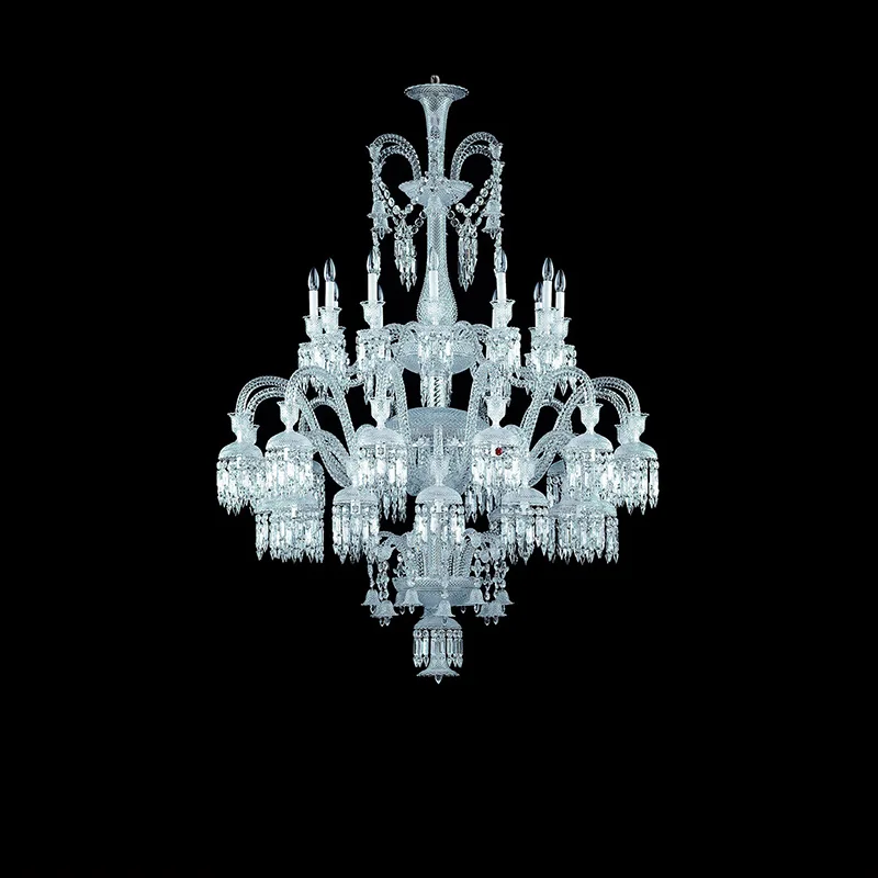 Cristal Crystal Chandelier, 50" in polished chrome