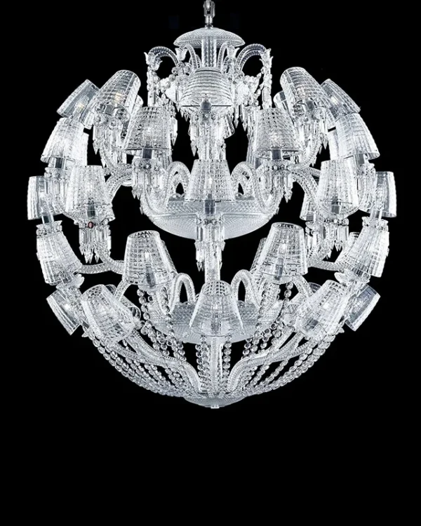 Cristal Crystal Chandelier, 51" in polished chrome