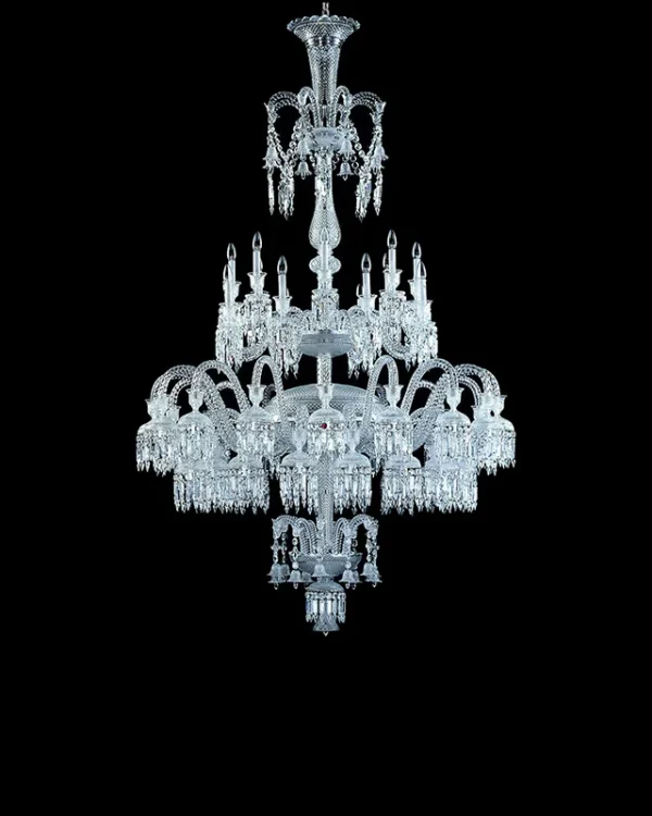 Cristal Crystal 48-Light Chandelier, 56" × 90" H in Polished Chrome in polished chrome