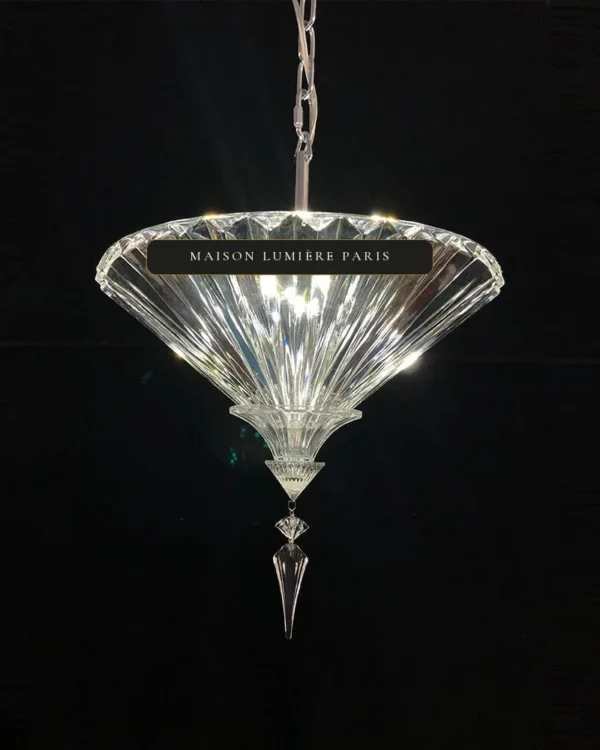 Descartes Crystal Chandelier, 16" in polished chrome