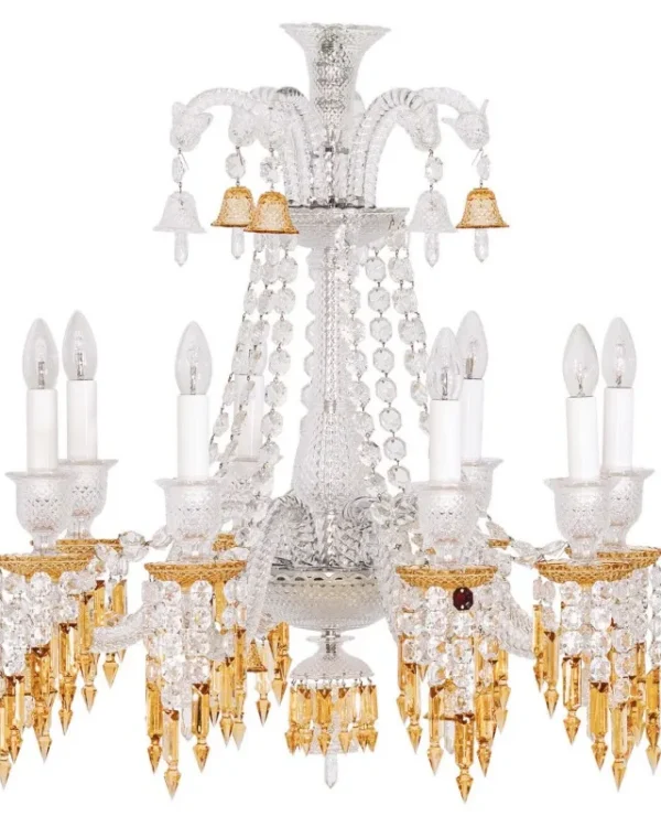 Faubourg Crystal 8-Light Chandelier, 26" in polished chrome