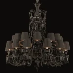 Faubourg Crystal Chandelier, 43" in black
