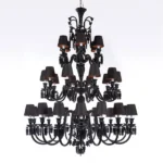 Faubourg Crystal Chandelier, 53" in black