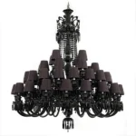 Faubourg Crystal Chandelier, 59" in black