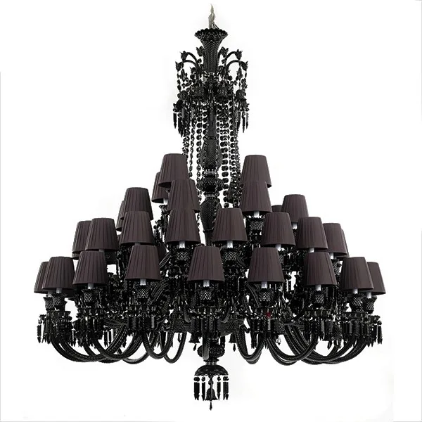 Faubourg Crystal Chandelier, 59" in black