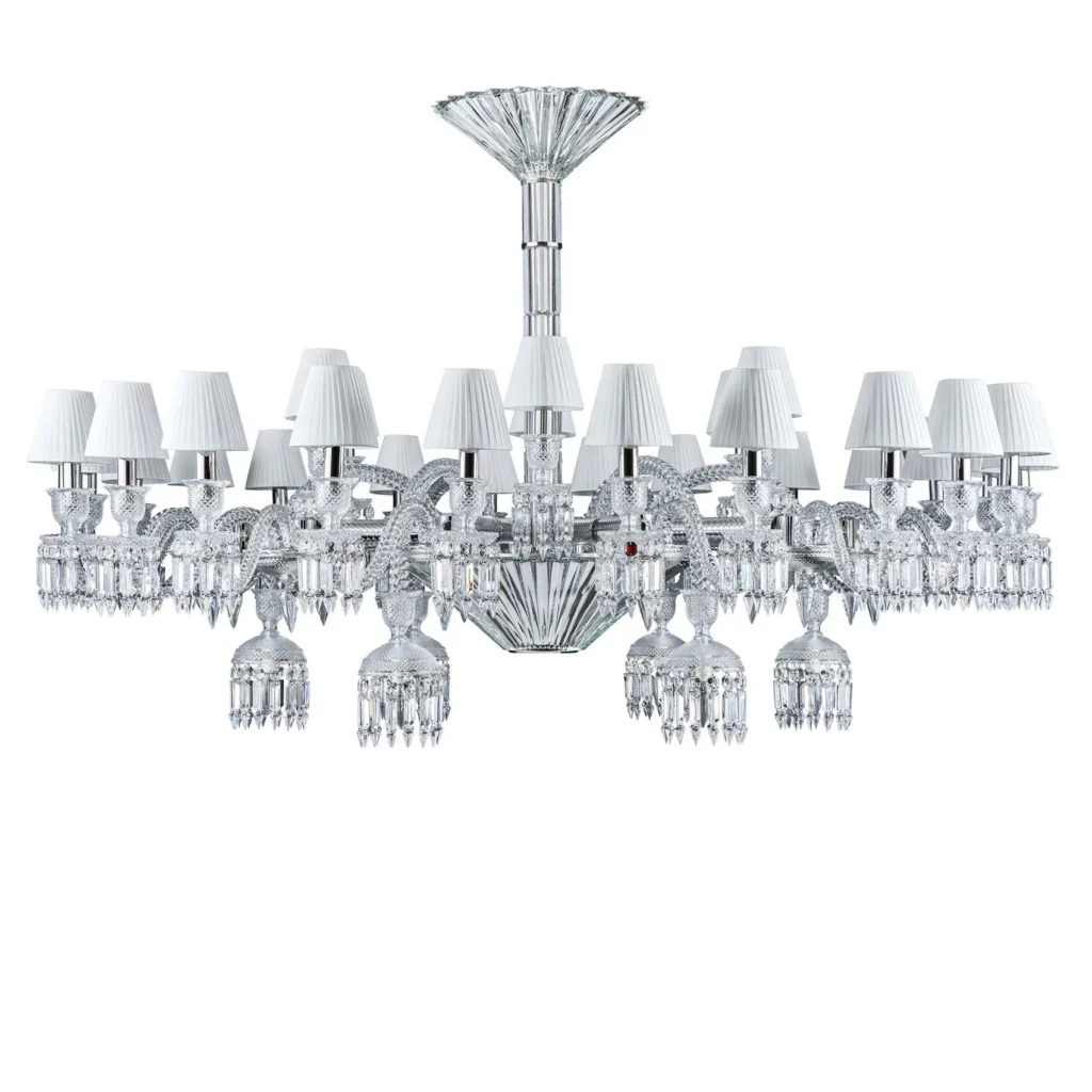 Faubourg Crystal Chandelier, 71" in polished chrome