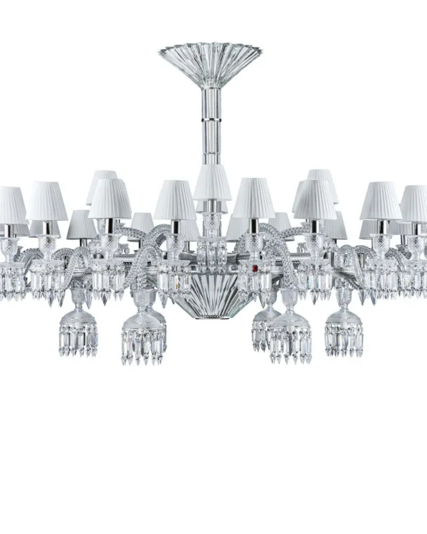 Faubourg Crystal Chandelier, 71" in polished chrome