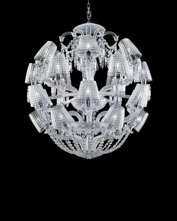 Galerie Crystal Chandelier, 39" in polished chrome