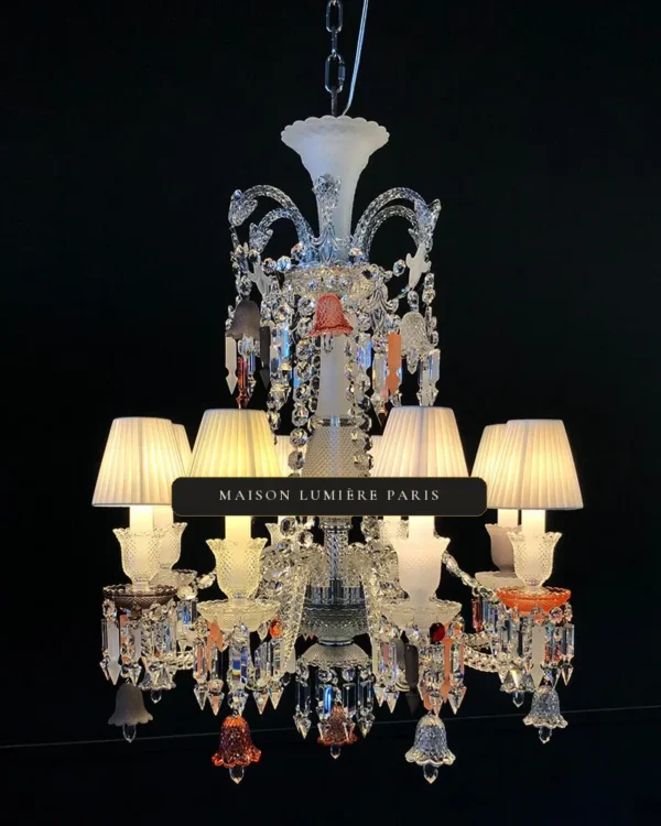 Garnier Crystal Chandelier, 27" in polished chrome