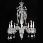 Garnier Crystal Chandelier, 28" in polished chrome