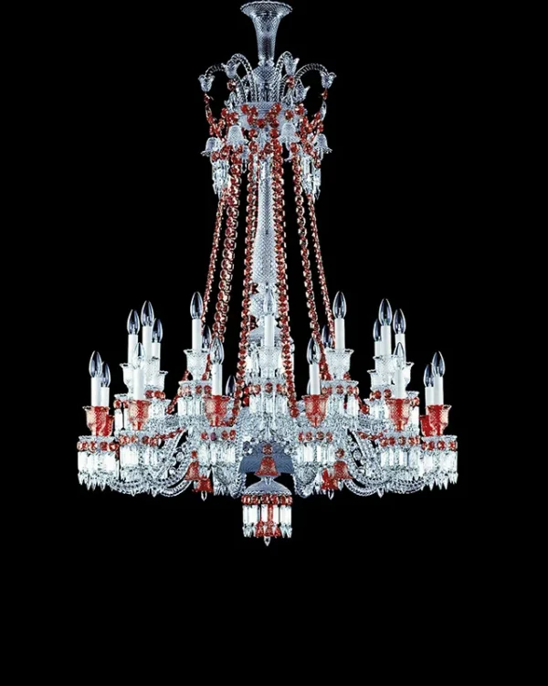 Garnier Linear Crystal Chandelier, 43" in polished chrome