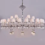Garnier Crystal Chandelier, 45" in polished chrome