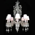 Haussmann Crystal Chandelier, 28" in polished chrome