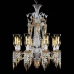Haussmann Crystal Chandelier, 30" in polished chrome