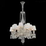 Haussmann Crystal Chandelier, 31" in polished chrome