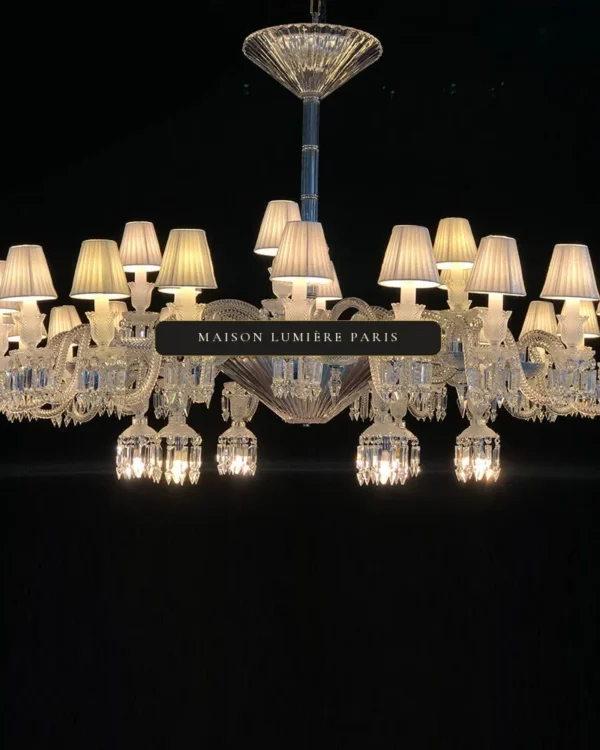 Lorraine Crystal Chandelier, 71" in polished chrome
