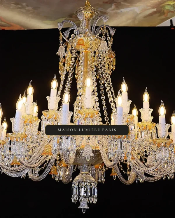 Lunéville Crystal Chandelier, 43" in polished chrome