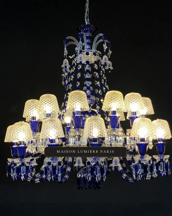 Lutetia Crystal Chandelier, 43" in polished chrome