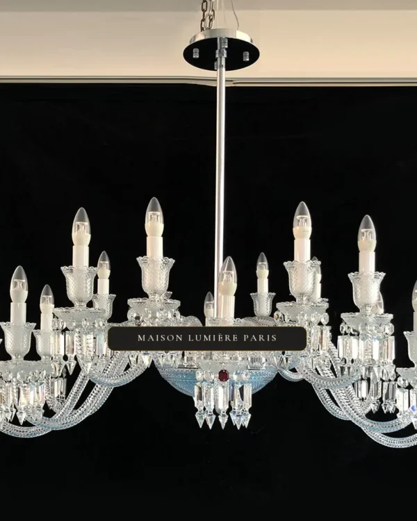 Lutetia Crystal Chandelier, 47" in polished chrome