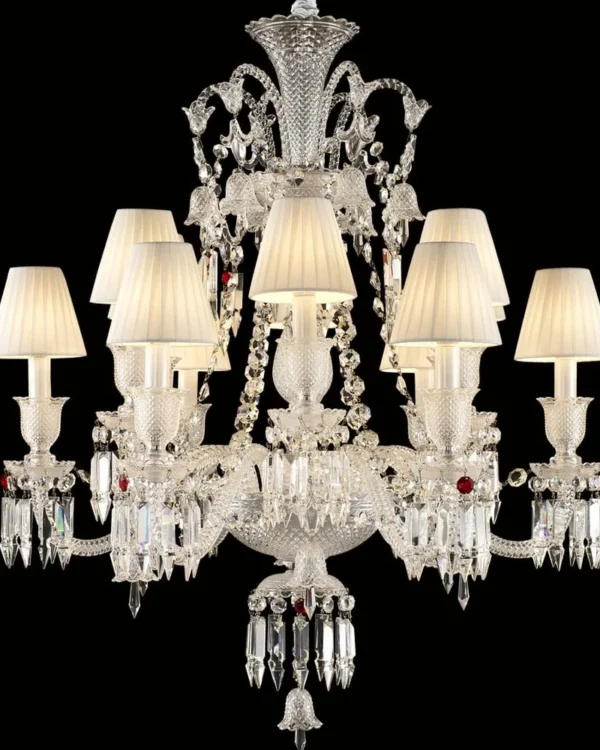 Marais Crystal Chandelier, 35" in polished chrome