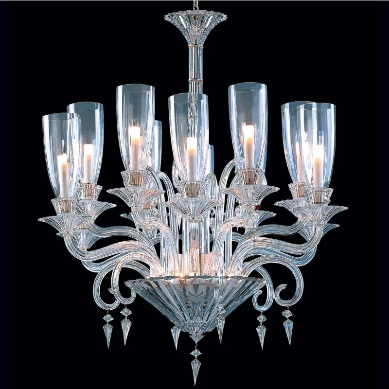 Marais Crystal Chandelier, 36" in polished chrome