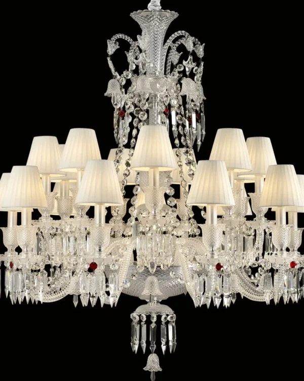 Marais Crystal Chandelier, 39" in polished chrome