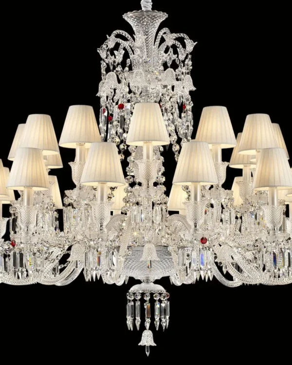 Marais Crystal Chandelier, 47" in polished chrome
