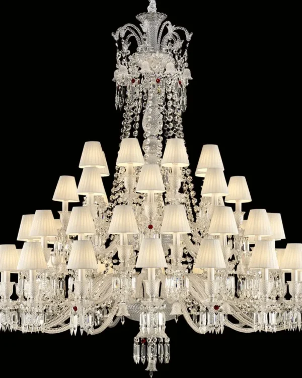 Marais Crystal Chandelier, 59" in polished chrome