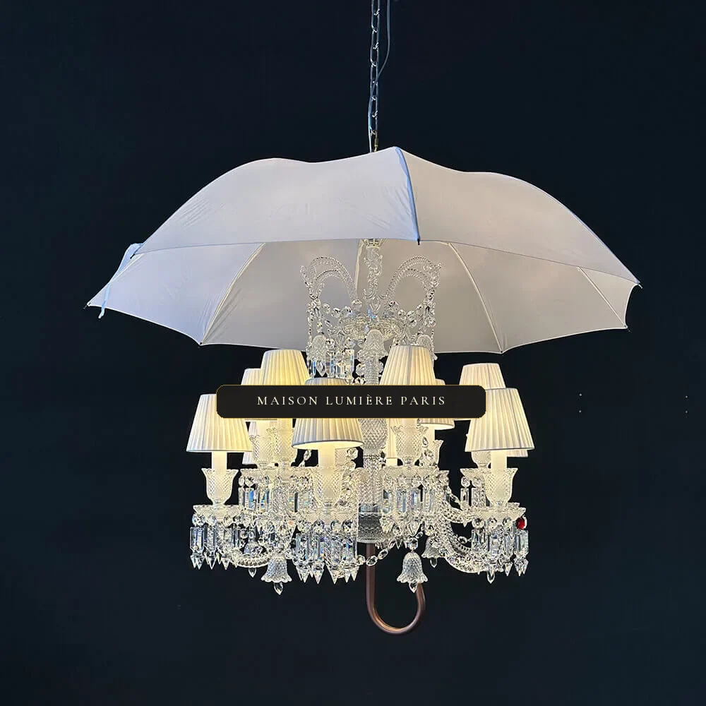 Meurice Crystal Chandelier, 49" in polished chrome