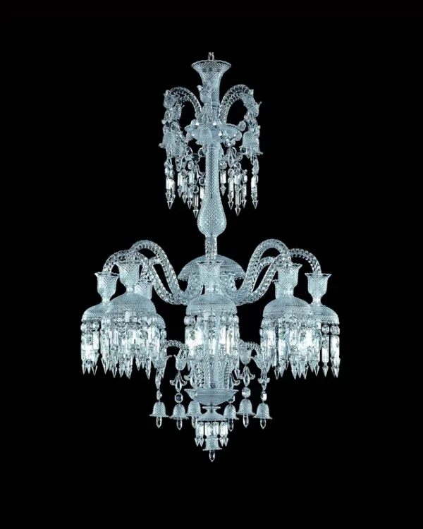 Montaigne Crystal Chandelier, 28" in polished chrome