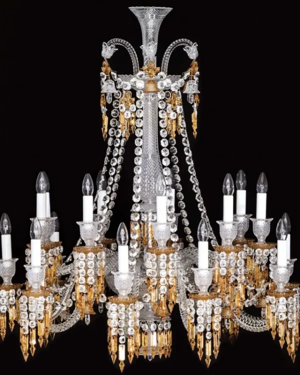 Montaigne Crystal Chandelier, 40" in polished chrome