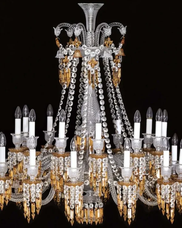 Montaigne Crystal Chandelier, 43" in polished chrome