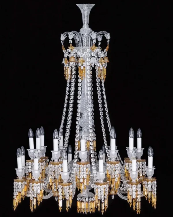 Montaigne Linear Crystal Chandelier, 43" in polished chrome