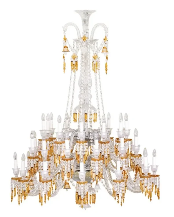 Montaigne Crystal Chandelier, 51" in polished chrome
