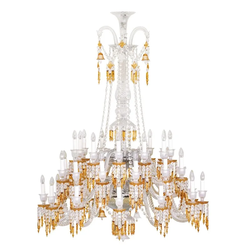Montaigne Crystal Chandelier, 51" in polished chrome