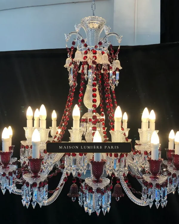 Nancy Crystal 24-Light Chandelier, 43" × 46" H in Polished Chrome in polished chrome