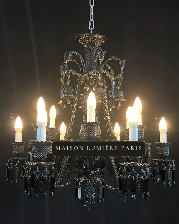 Opéra Crystal 12-Light Chandelier, 32" × 33" H in Polished Chrome in polished chrome