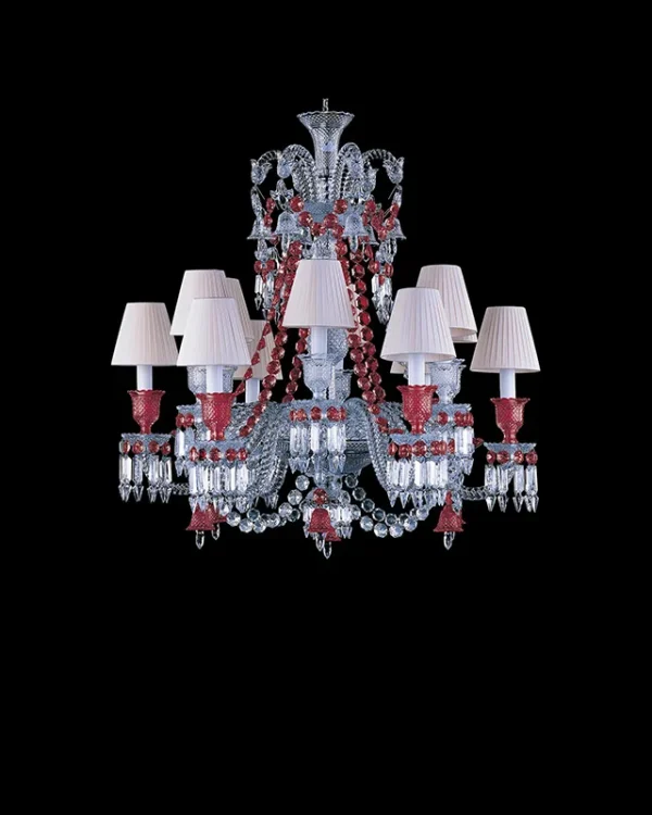 Opéra Crystal 12-Light Chandelier II, 32" × 33" H in Polished Chrome in polished chrome