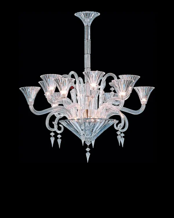 Opéra Crystal Chandelier, 36" in polished chrome