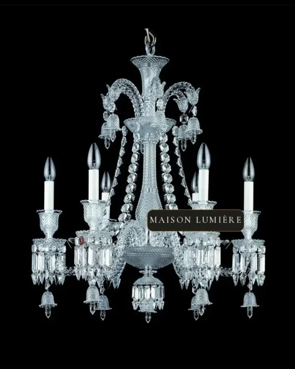 Orsay Crystal 6-Light Chandelier, 26" × 29" H in Polished Chrome in polished chrome