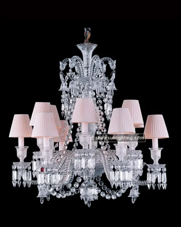 Orsay Crystal 12-Light Chandelier, 31" × 33" H in Polished Chrome in polished chrome