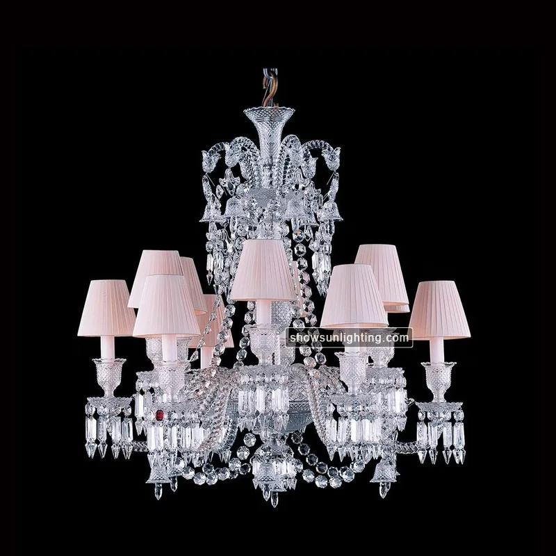Orsay Crystal 12-Light Chandelier, 31" × 33" H in Polished Chrome in polished chrome