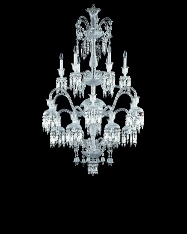 Orsay Crystal Chandelier, 39" in polished chrome