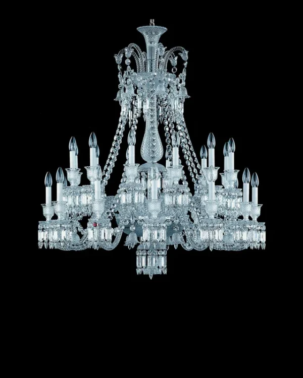 Orsay Crystal Chandelier, 42" in polished chrome