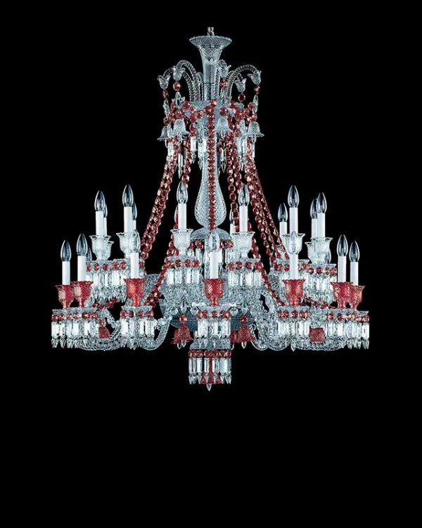 Palais Crystal Chandelier, 43" in polished chrome