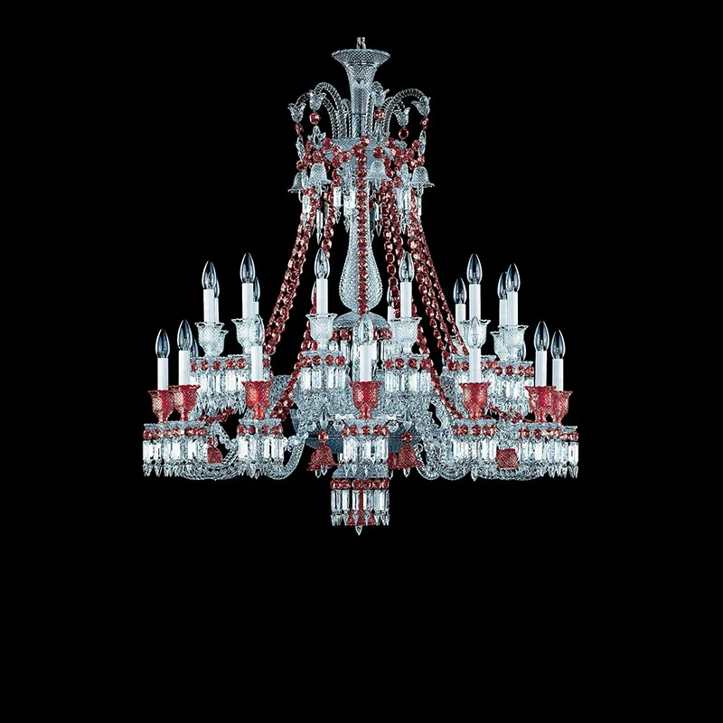 Palais Crystal Chandelier, 43" in polished chrome