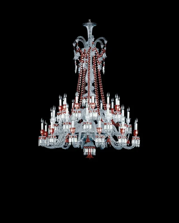 Palais Crystal Chandelier, 51" in polished chrome